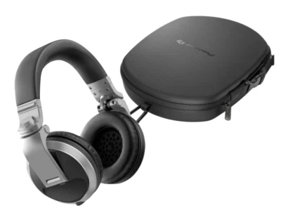 Pioneer DJ HDJ-X5-S DJ HEADPHONES SILVER w HDJ-HC02 Case - Image 1 of 4