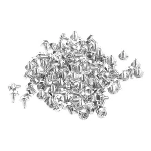 100pcs Toothed Hex 6/32 Computer PC for Case Hard Drive Motherboard Mounting Scr - Afbeelding 1 van 8
