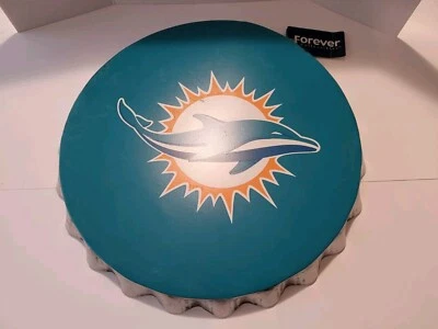 Miami Dolphins NFL Metal Wall Bottle Cap Sign Forever Collectibles - Image 1 of 4