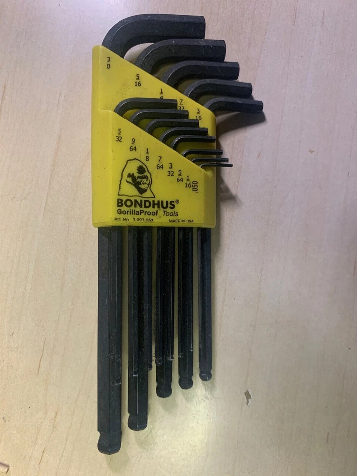 Bondhus 13 Piece Sae L-Shape Hex Key Set, Part #3,997,053, made in USA - Image 1 of 1
