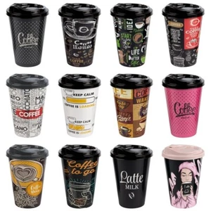 12x Kaffeebecher Kaffee-Becher Coffee Mug To Go, mit Verschlussdeckel, 500 ml - Bild 1 von 12
