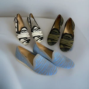 Vaneli Damen-Slipper Größe 7N Canvas-Loafer Schuhe Profil Camouflage Tiermotiv - Bild 1 von 12