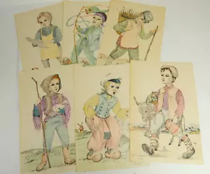 Vintage Lot of 6 Color Prints by Ellen Nelson 18 x 12" - Picture 1 of 9