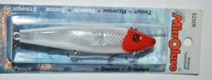 mirrolure sinking twitchbait 52mr 11 3 5/8" 1/2oz red head white - Picture 1 of 3
