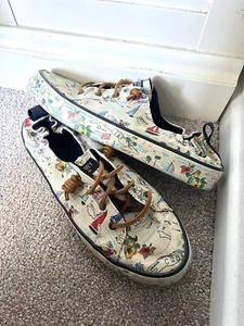 Sperry Top-Sider Crest Ebb Map Caribbean Print Sneakers Shoes Women’s Size 9.5 - Picture 1 of 5