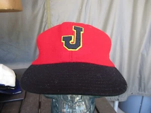 Cooperstown Ball Cap Company Wool Hat, size 7 1/4, Red, Yellow & Black with J - Picture 1 of 10