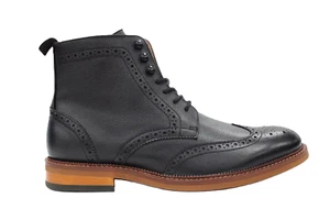 Botas de cuero negras con cremallera Dominic by La Milano para hombre - Imagen 1 de 5