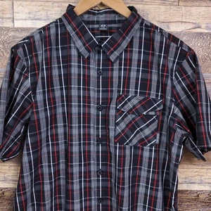 Oakley Mens Button Front Short Sleeve Casual Shirt Size L - Picture 1 of 7