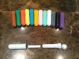 15 set inalatore nasale bianco 4 parti 14 colori - Foto 1 di 17