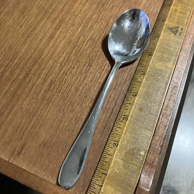 One (1) Boda Nova GOURMET Korea Stainless Flatware Soup Spoons 7 1/2" Glossy - Image 1 of 3