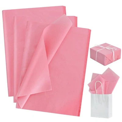 Блестящая тканевая бумага оптом, подарочная упаковка 100 листов, 14x20 дюймов, розовая - Изображение 1 из 4