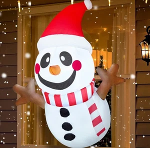 Klassischer Schneemann Fensterbrecher aufblasbar 3,5 Fuß Weihnachten aufblasbar - Bild 1 von 6