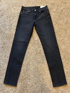 American Eagle 90er Jahre gerades Bein Damenjeans Größe 6R schwarz - Bild 1 von 3