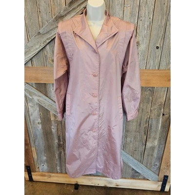 The totes coat size 12 P PETITE lightweight button up parka w/ shoulder pads EUC - Image 1 of 4