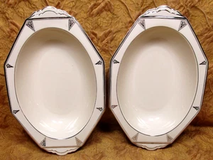 1 tazón de verduras ovalado ART DECO Community China DEAUVILLE 12" X 7,5" - Imagen 1 de 6