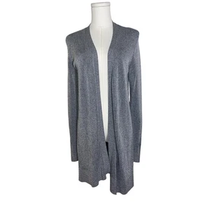 Ann Taylor Long Strickjacke Pullover Mantel Staubwedel meliert grau XS - Bild 1 von 5