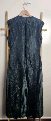 Top 10 DE COLECCIÓN Carla Zampatti Negro Floral Repujado Estilo Oriental Largo Completo Foto 1 de 4