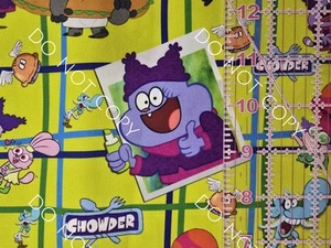 Custom 100% Cotton Woven Fabric Chowder Tv Show By The 1/4 Yard 9x56 - Picture 1 of 2