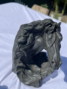 Antiguo Juego De Sujetalibros Cabeza De Caballo De Colección Gris/Marrón Excelente Estado - Imagen 1 de 9