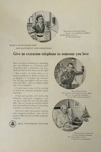 Bell Telephone System 1954 Print Ad Christmas Give an Extension Someone You Love - Picture 1 of 1