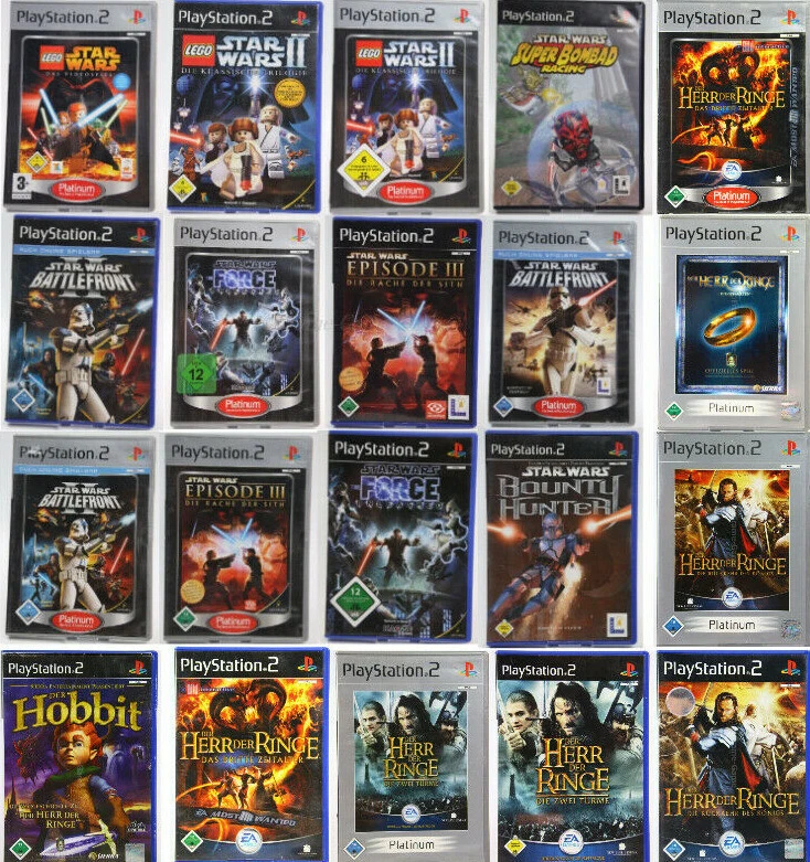 Sony PS2 Playstation 2 Spiele Sammlung der Herr der Ringe Star Wars Auswählen - Bild 1 von 1