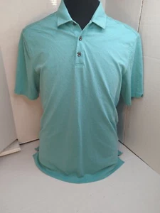 Camicia uomo Tommy Bahama L polo corta, manica taglio a V misto seta verde acqua chiaro  - Foto 1 di 15