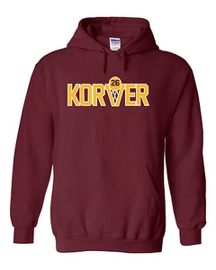 Kyle Korver Cleveland "Korver" shirt Hooded SWEATSHIRT HOODIE - Foto 1 di 2