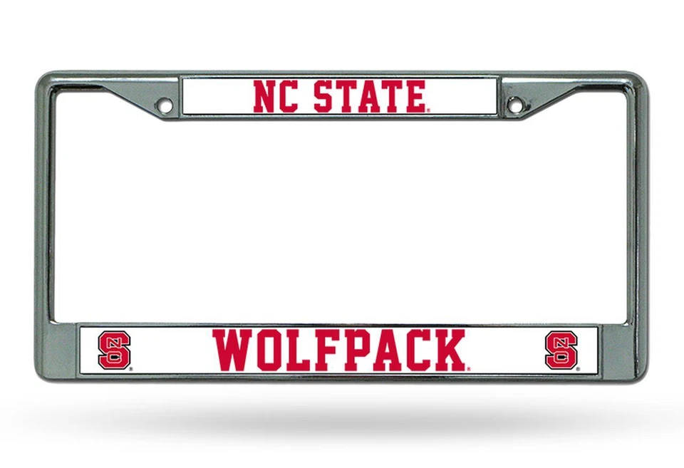 NC State Wolfpack marco de licencia de metal cromado [NUEVO] NCAA camión de placa de auto Foto 1 de 1