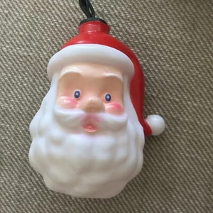 Gemmy Blasform Weihnachtsmann Lichterkette batteriebetrieben blinkend rot weiß Urlaub* - Bild 1 von 7