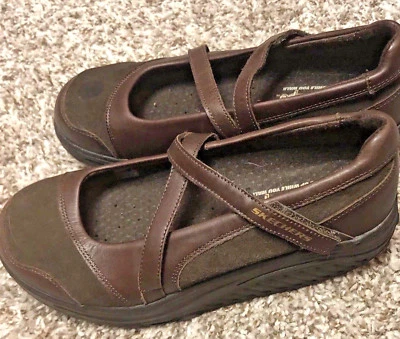 Zapatilla deportiva Skechers para mujer talla 7 Shape Ups XW hiperactiva, marrón, tonificación, caminar Foto 1 de 4