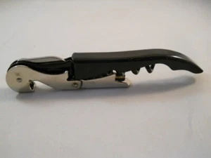WAITER'S CORKSCREW DOUBLE HINGED WINE OPENER WITH FOIL CUTTER -TRUETAP - Picture 1 of 5