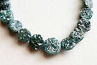 4 pi&#232;ces de diamants bruts en forme de bouton bleu, diamant brut naturel...