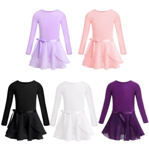 Niñas Leotardo Vestido de Ballet Falda Tutus Gimnasia Bodytrajes Tutú Baile Prendas de Baile - Imagen 1 de 117
