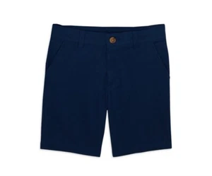 Wonder Nation Shorts Boys Size 12 Navy Blue Cotton School Uniform Flat Front - Picture 1 of 4