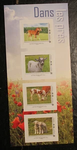 Feuillet Collector 4 timbres - Animaux de la Ferme, dans les prés - Neuf* -3201 - Picture 1 of 2