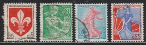 France 1960-61 SC# 938 - 942 - Four different stamps - Used - Lot # 123 - Picture 1 of 2