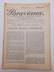 Paraviana n.7 anno 1923 Ralph Waldo Emerson - Amore immortale - Imagen 1 de 2
