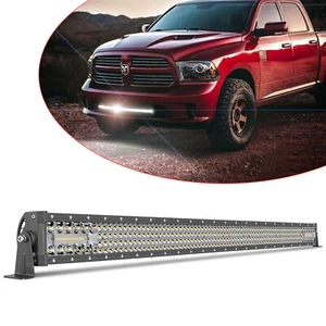 For Dodge Ram 1500 2500 3500 Bumper 40" LED Light Bar Spot Flood Driving Offroad - Picture 1 of 16