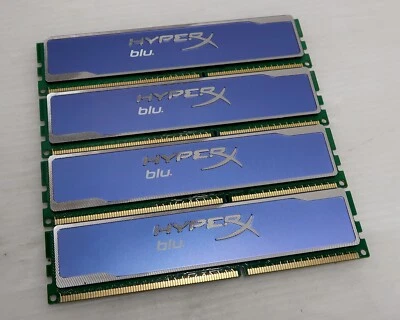 16GB (4x4GB) DDR3, PC3-12800, 1600MHz, 1.65V, KINGSTON HYPERX BLU, WORKING - Image 1 of 3