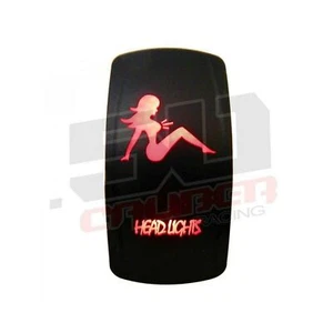 Interruptor basculante de encendido/apagado "Faros" 20a 12V o 24V Impermeable Diseño Sexy - Rojo - Imagen 1 de 8