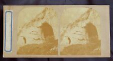 Antique Stereo Card of an Unidentified Cave. c 1855.