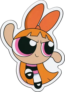 Sticker - Blossom Powerpuff Girls Cartoon Network Kids TV Show 5.88" Decal #5924 - Picture 1 of 1