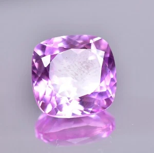 20.80 Ct Natural Certified Pink Kunzite Brazil Cushion Cut Rare Loose Gemstone - Picture 1 of 5