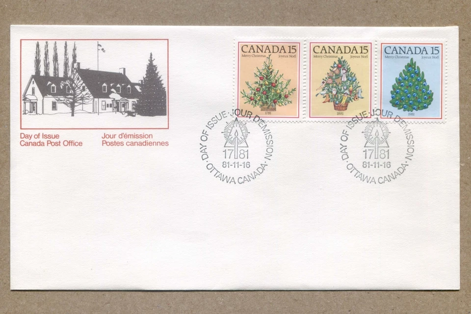 CANADA First Day Issue Series 1981-11-16, Christmas Tree 17-18 &1981 STAMP COVER - Image 1 of 2