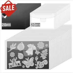 40 Pcs Die Cut Storage Set – 5x7 Magnetic Sheets & Clear Zip Bags Organizer - Picture 1 of 12
