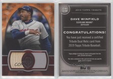 2019 Topps Tribute Single Player Dual Relics Orange /25 Dave Winfield #DR-DW HOF