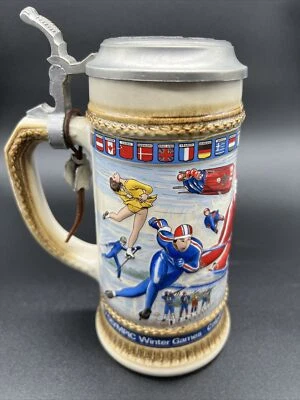 1988 Calgary Winter Olympic Games Limited Busch Beer Stein - Image 1 of 4
