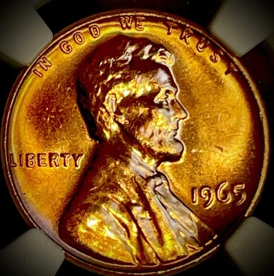 1965 SMS 1C NGC MS65RD Ms66,ms66 LINCOLN MEMORIAL CENT SPECIAL MINT SET NGC 3coi - Image 1 of 4
