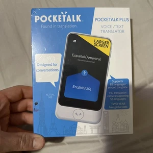 Pocketalk S Plus Instant Two-Way VOICE TRANSLATOR with Camera Image Translation - Picture 1 of 4