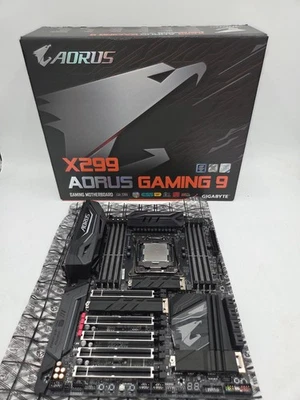 X299 AORUS Gaming 9 Motherboard + i9 7940x CPU Combo LGA 2066 - Read Description - Image 1 of 4